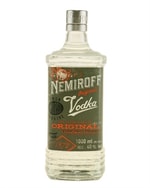 Nemiroff Original vodkaflaske i literflaske med sort etiket